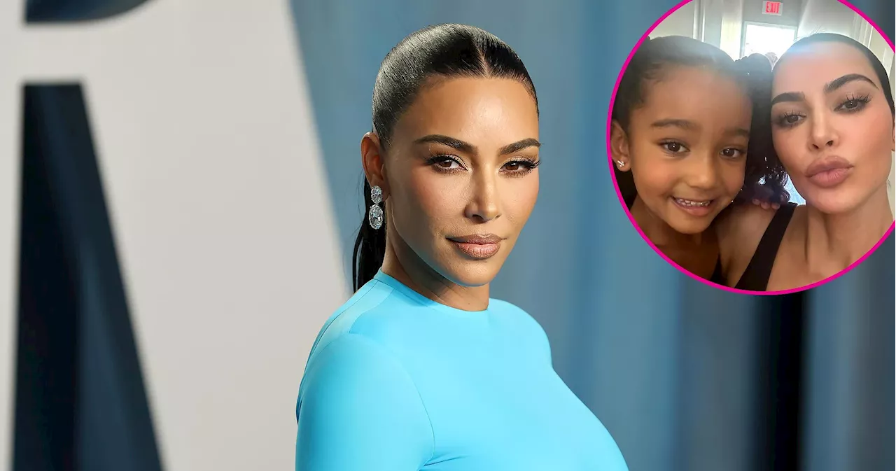 Kim Kardashian’s Daughter Chicago Attempts to Wear Mom’s Shoe Clutch