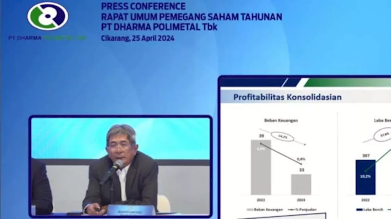 Dharma Polimetal Tebar Dividen 2023 Rp 171,29 Miliar, 28 Persen dari Laba Bersih