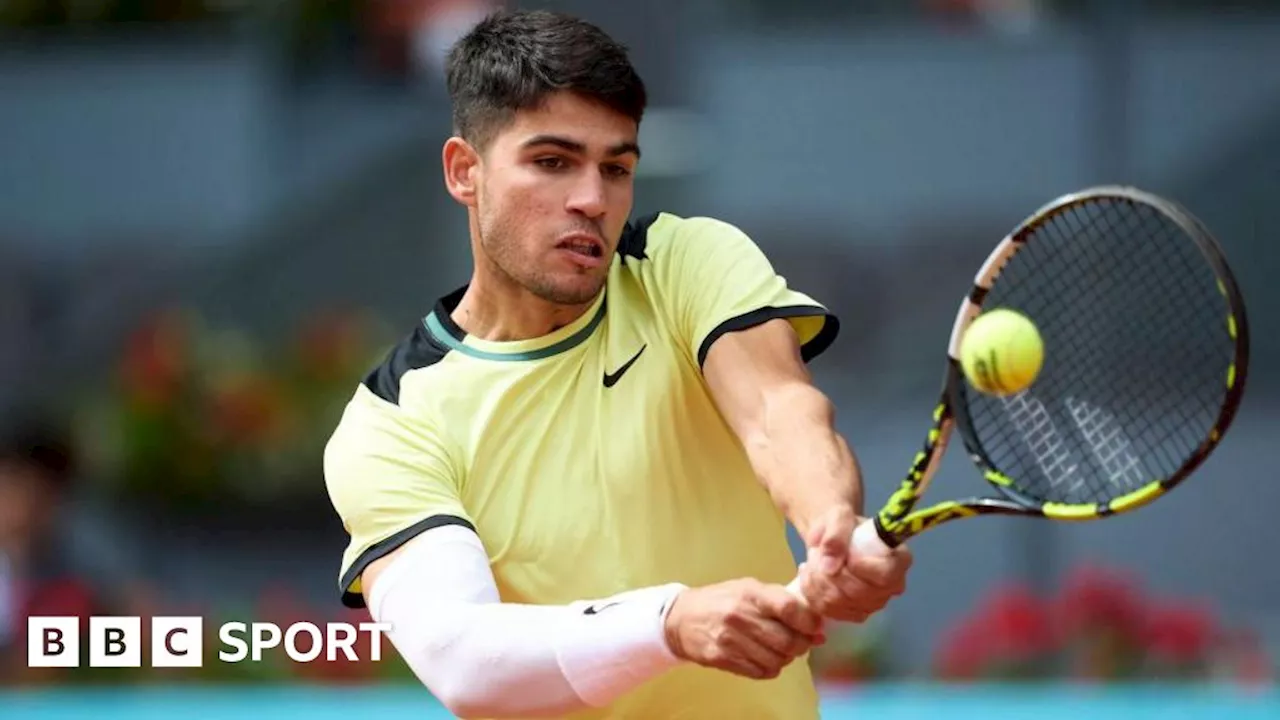 Madrid Open: Carlos Alcaraz wins opener but Jack Draper goes out