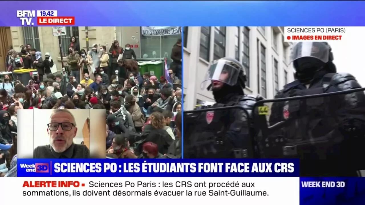 Blocage de Sciences Po Paris: 'Quand on est du côté d'une direction, c'est extraordinairement compliqué de gérer ce type de situation', réagit Pierre Mathiot (ancien directeur de Sciences Po Lille)