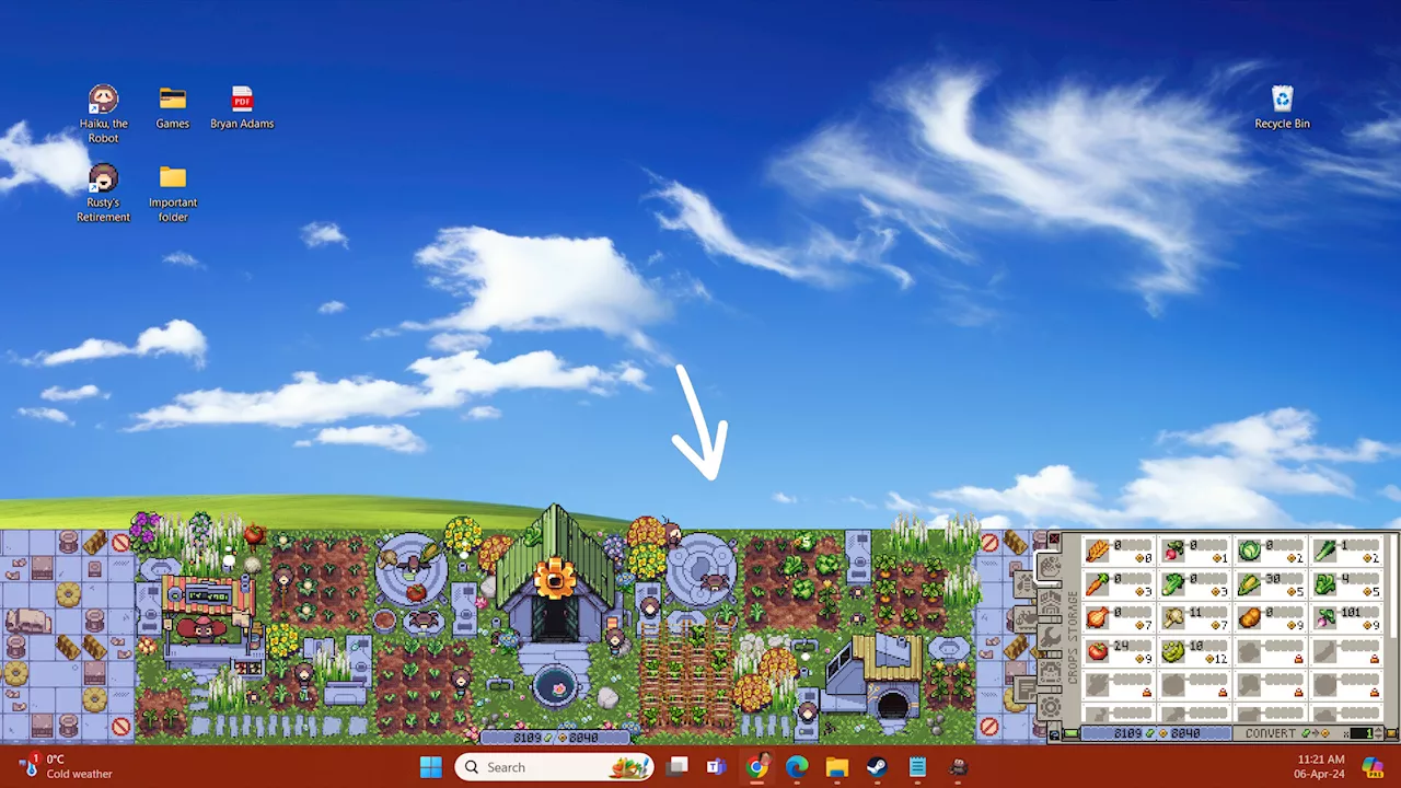 Ingenious idle game puts a pixelated farm on your desktop