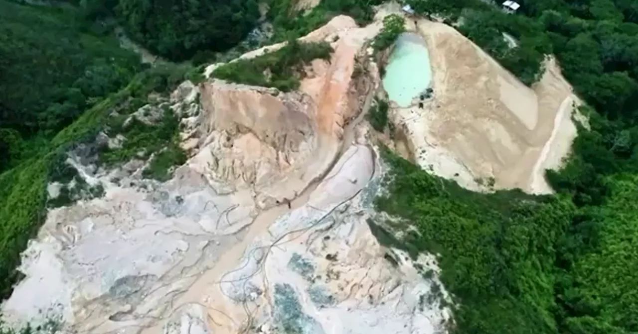 Grave daño ambiental en montaña de Mogotes, Santander, por minería: devastadoras imágenes