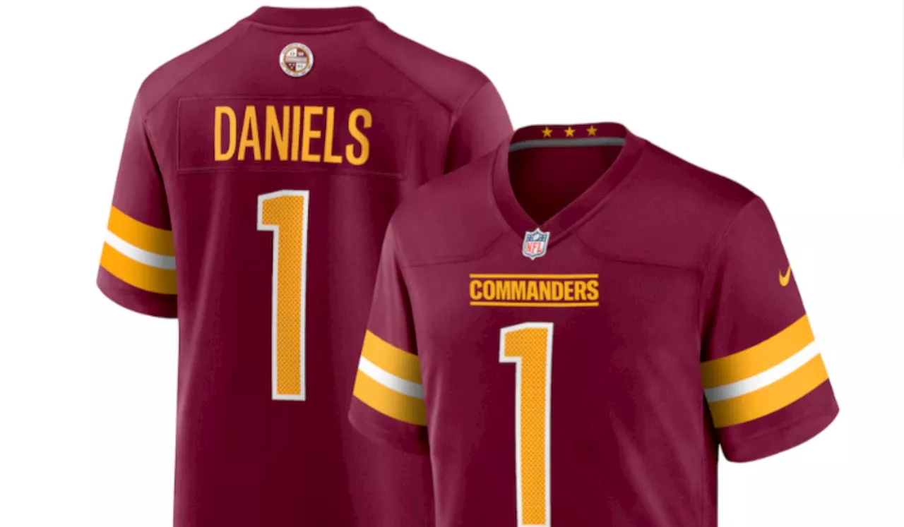 Jayden Daniels Commanders jersey: Buy gear for Washington No. 2 pick in NFL Draft 2024