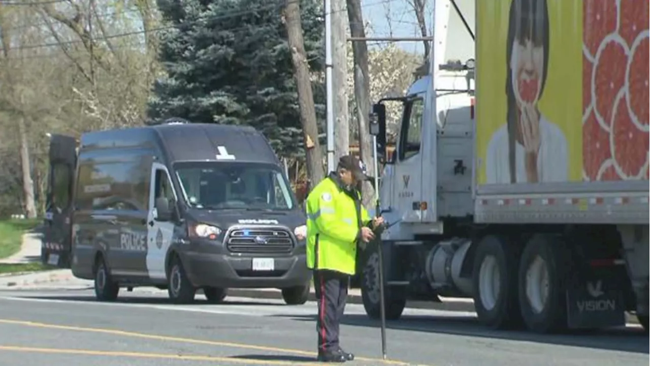 'Extremely traumatizing:' Boy, 11, struck by transport truck in Etobicoke