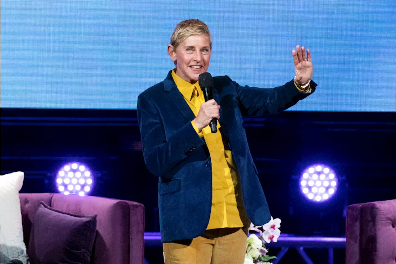 Ellen DeGeneres makes a joke about getting ‘kicked out of show business’