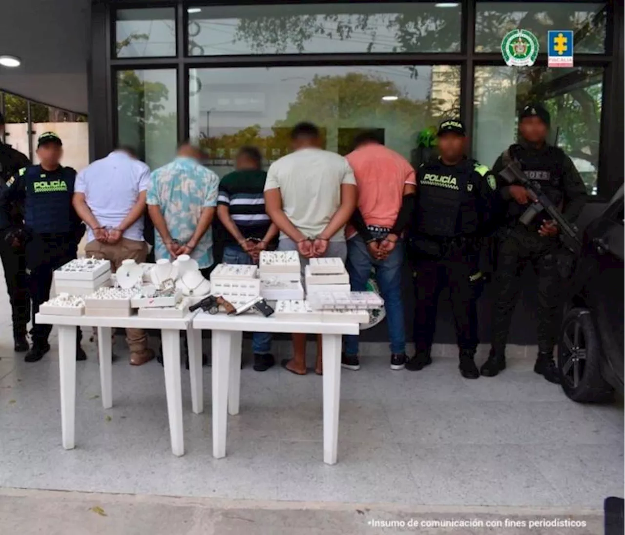 Cárcel a los 5 implicados en millonario robo a joyería en el Centro Histórico