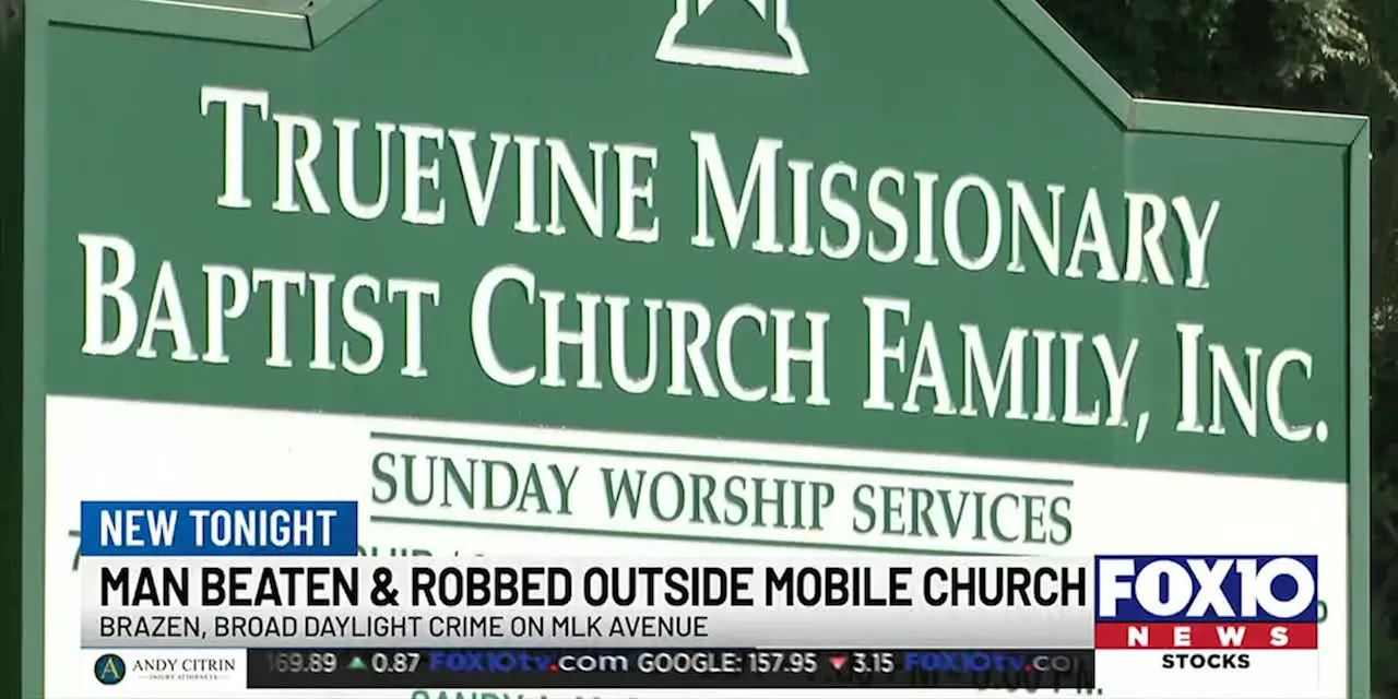 Man beaten and robbed at Mobile church Thursday afternoon