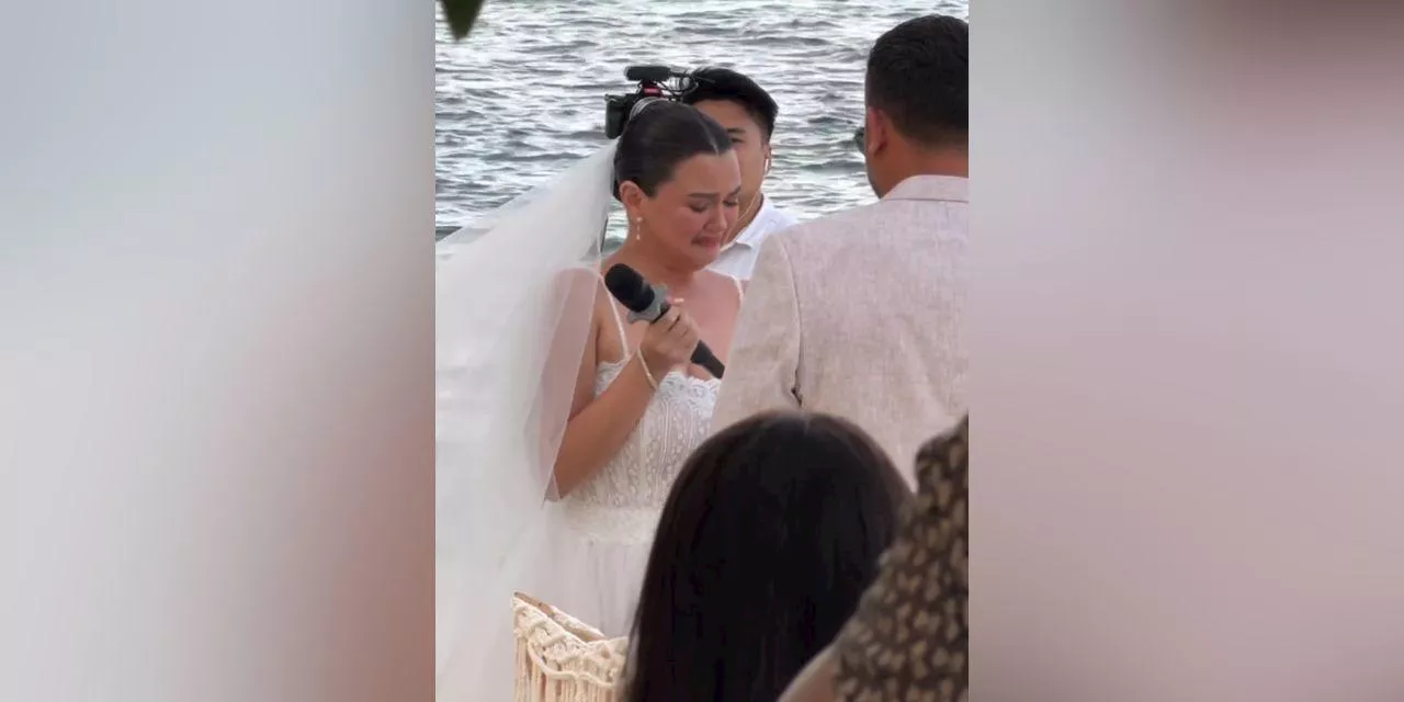 Angelica Panganiban cries giving wedding vows to Gregg Homan: 'Dahil sa 'yo, naging sapat ako'