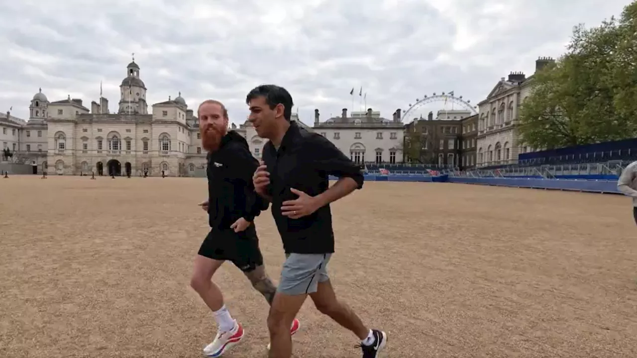 'Hardest Geezer' Russ Cook joins Rishi Sunak on run around London landmarks