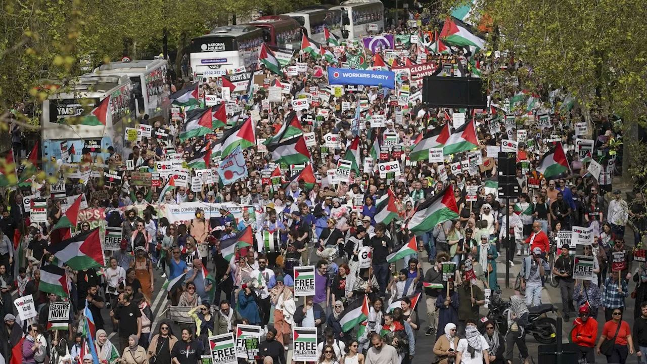 'Hundreds of thousands' expected at London pro-Palestinian march at same time as pro-Israel protest