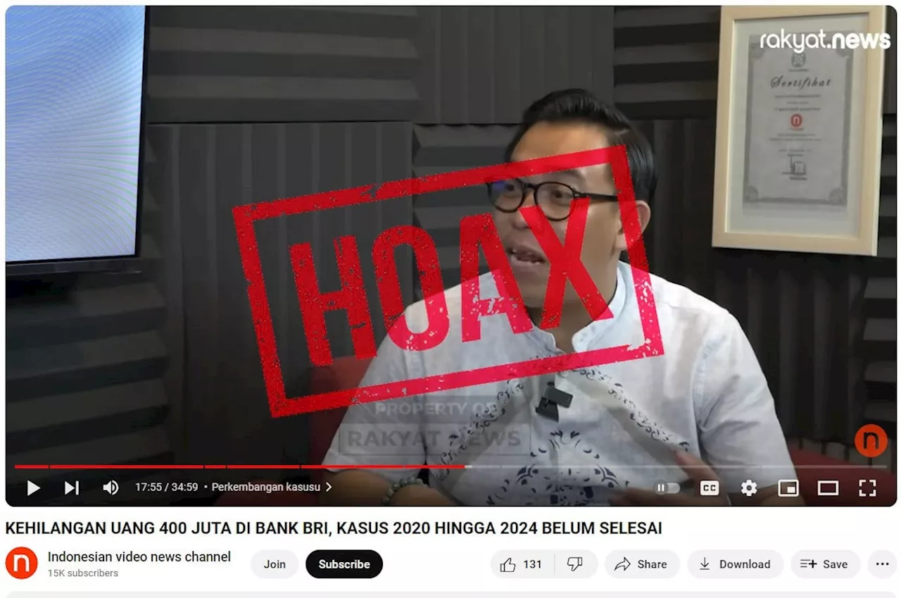 BRI Ungkap 3 Fakta soal Video Viral Kasus Uang Raib Rp 400 Juta