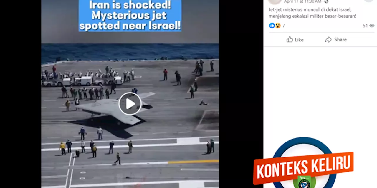 INFOGRAFIK: Hoaks, Video Jet Misterius Terlihat Dekat Israel