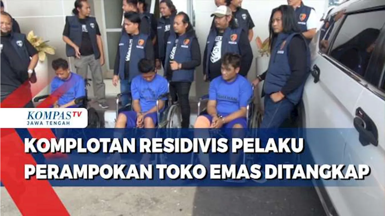 Komplotan Residivis Pelaku Perampokan Toko Emas Ditangkap Polisi