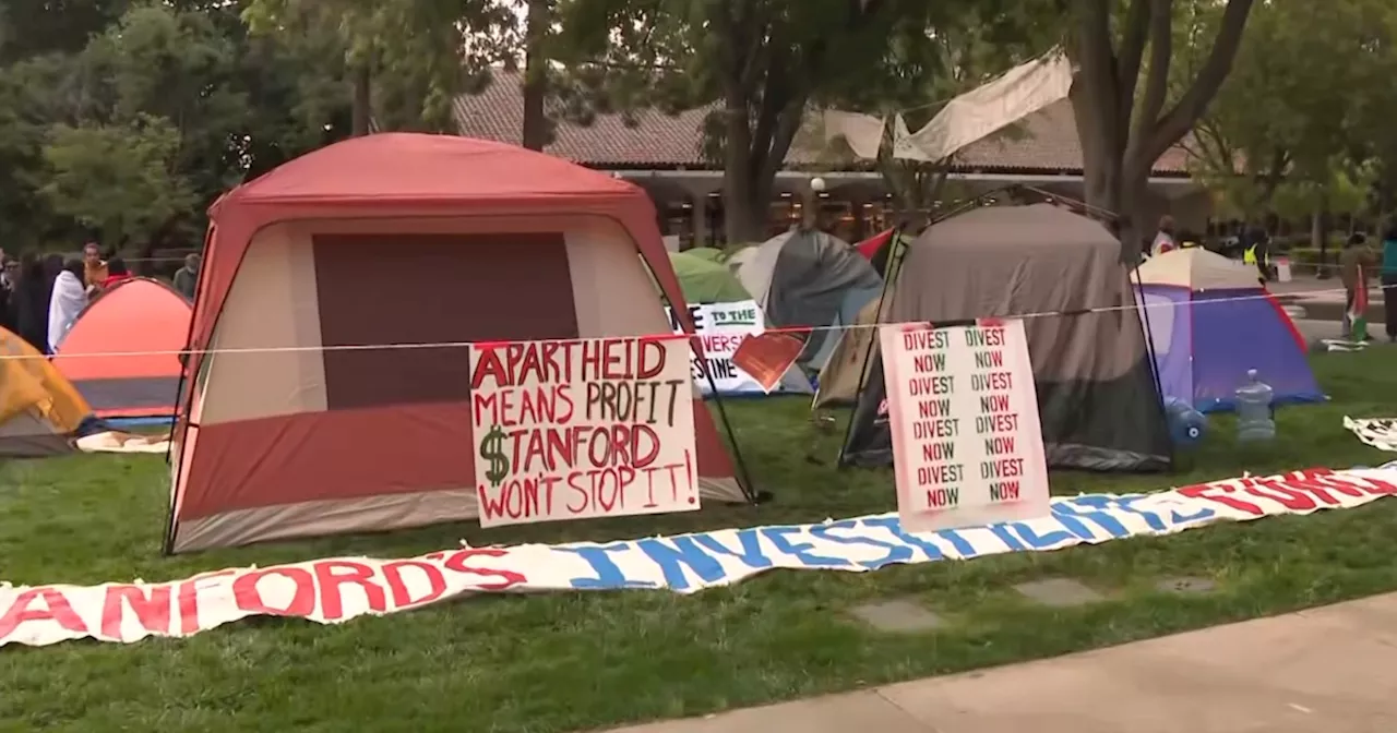 Stanford students erect encampment to protest Israel's attacks on Gaza, demand university divestment