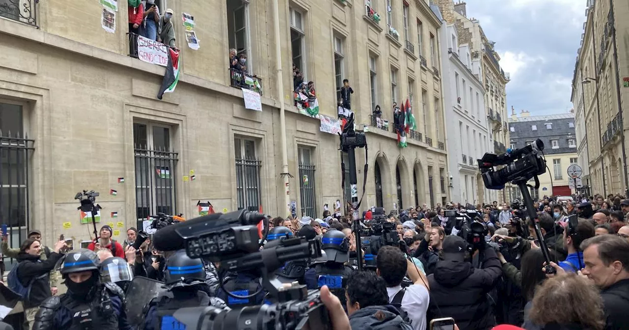 À Sciences Po, des échauffourées éclatent entre militants pro-Israël et pro-Palestine