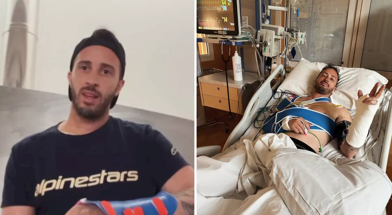 Andrea Dovizioso parla dopo l'incidente: «Ho fratturato il bacino, dovrò stare due o tre settimane in carrozzi