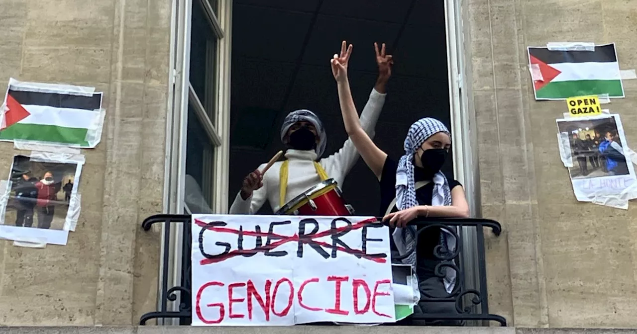 Students resume pro-Palestinian protests at a prestigious Paris university after police intervention