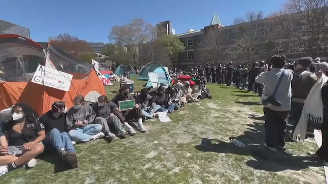 Pro-Palestinian protests continue on college campuses across Boston