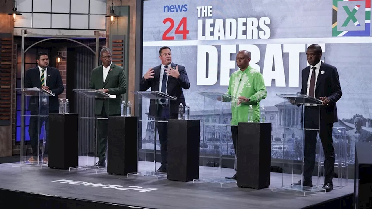 News24 Leaders Debate: IFP, Rise Mzansi vow not to enter coalition deal with ANC