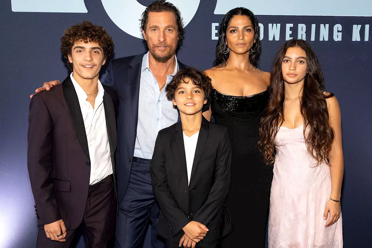 Matthew McConaughey and Wife Camila Alves Make Rare Red Carpet Appearance with Their 3 Kids