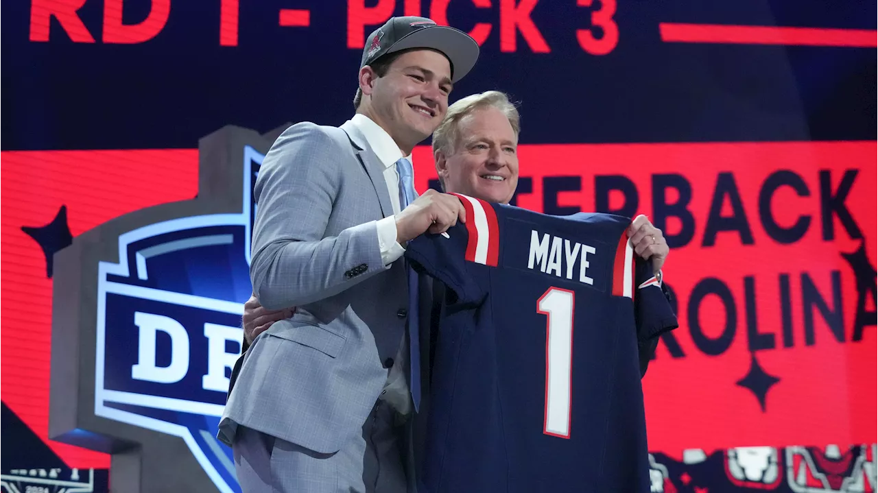 Patriots' Drake Maye Dishes First Thoughts After Being Drafted No. 3