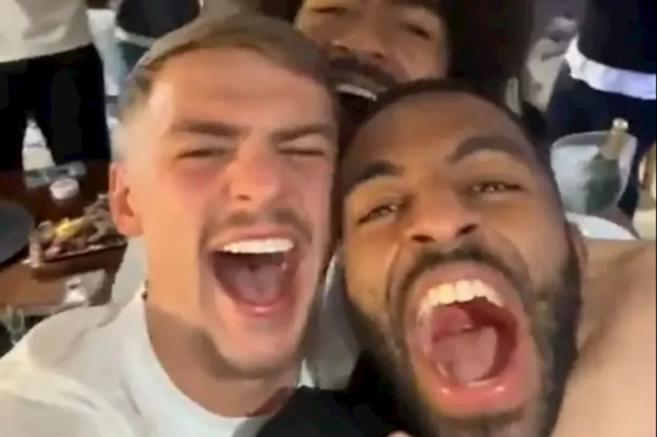 Leicester recreate famous Jamie Vardy party as stars including Kiernan Dewsbury-Hall celebrate promotion...