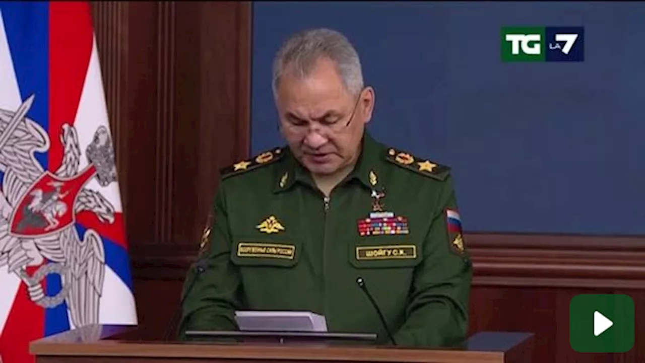 Il ministro della Difesa russo Sergei Shoigu, 'Nessuna intenzione di attaccare Paesi Nato'