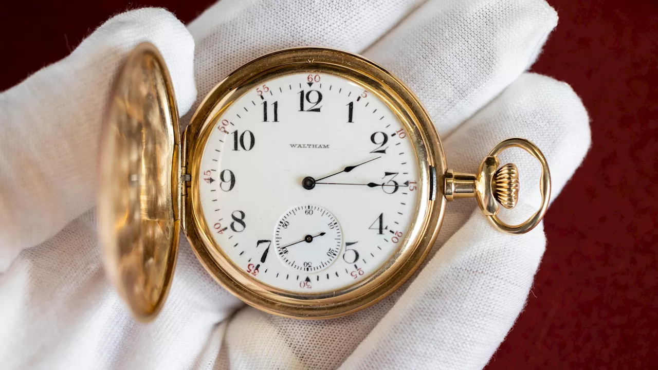 Gold pocket watch found on body of Titanic’s richest man after he went down with iconic ship goes on the m...