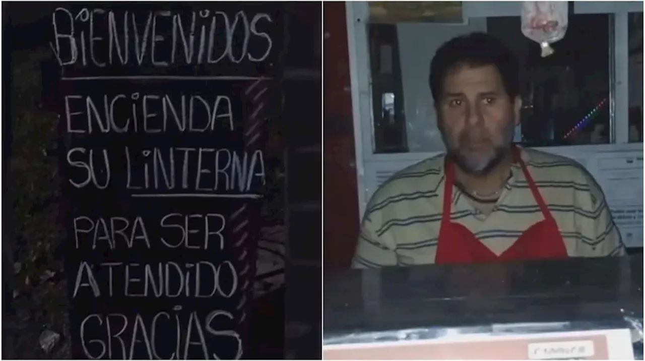 Un carnicero mostró que atiende con linternas para ahorrar electricidad: “La última factura fue de $980 mil”