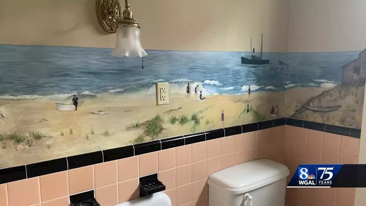 Berks County artist refurbishes 1914 Lancaster County bathroom mural