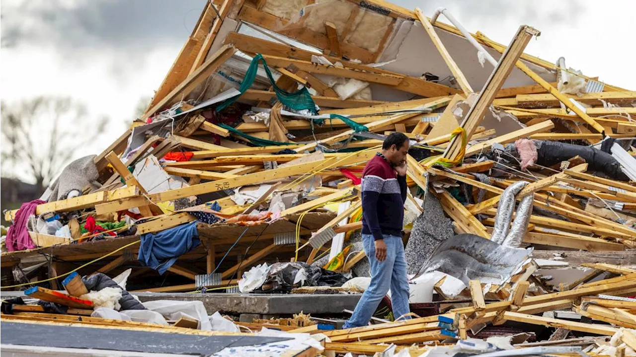 Residents begin going through the rubble after tornadoes hammer parts of Nebraska and Iowa