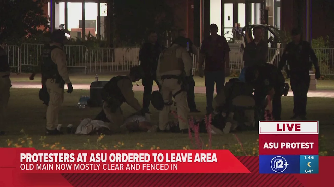 Police remove pro-Palestinian protesters from Arizona State University early Saturday morning