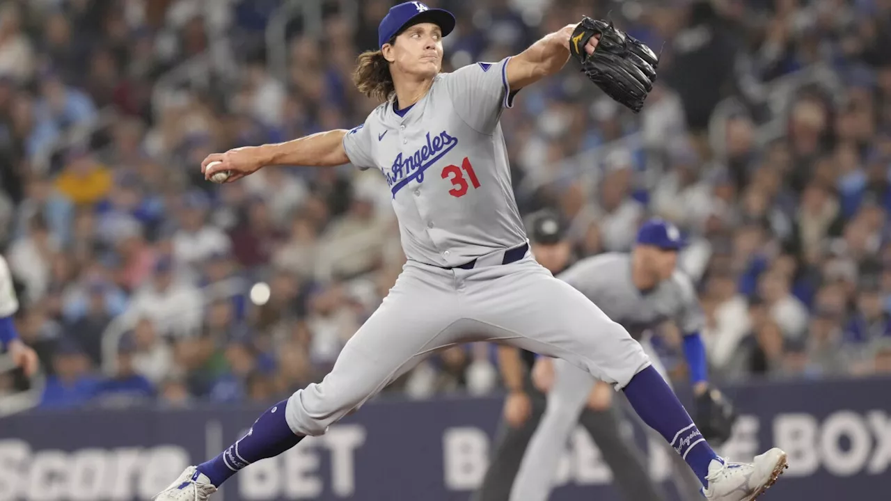 Dodgers extend winning streak to 6 as Tyler Glasnow gets first career victory against Blue Jays