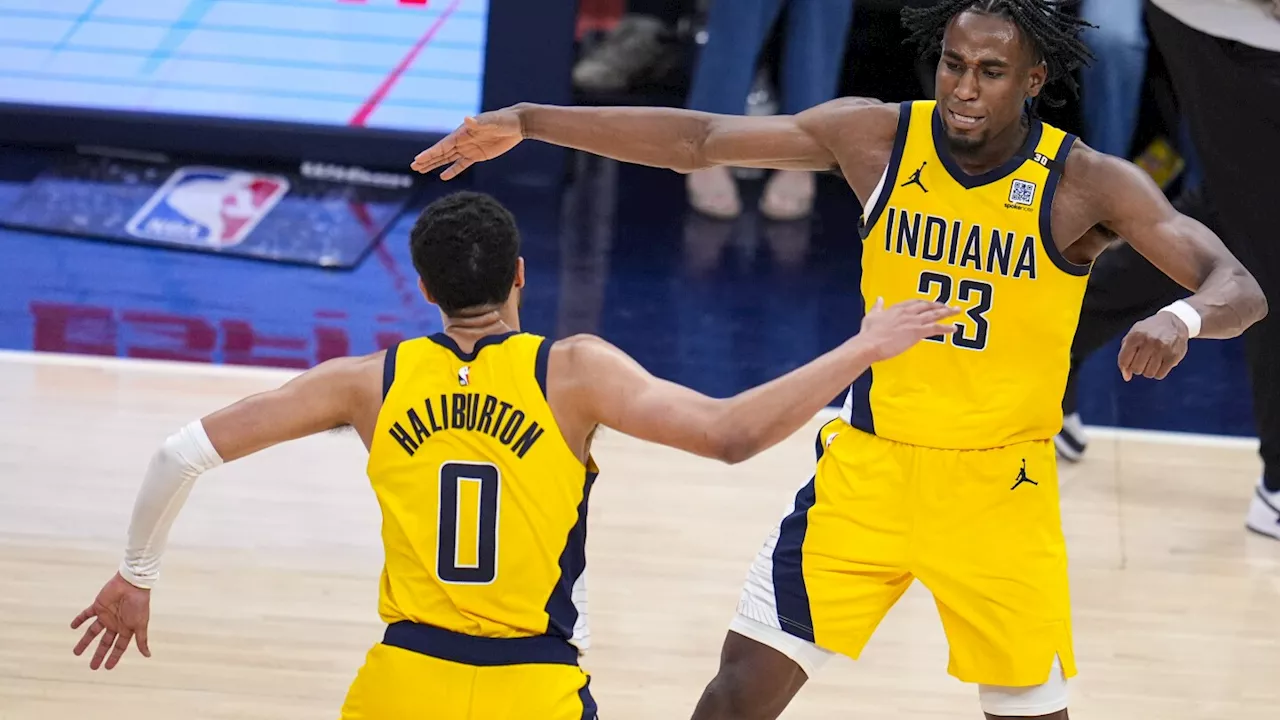 Haliburton breaks tie with 3-point play, Pacers beats Bucks 121-118 in OT to take 2-1 series lead