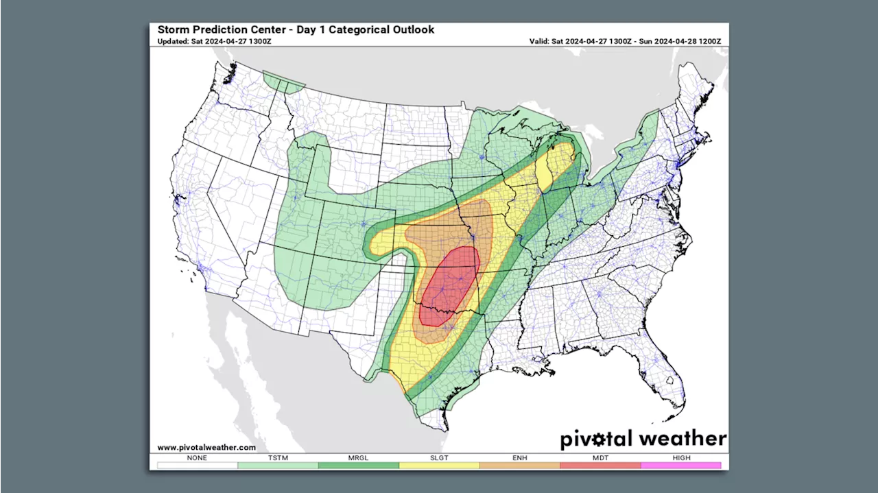 Tornado outbreak likely Saturday in Plains, with severe storms stretching to Midwest