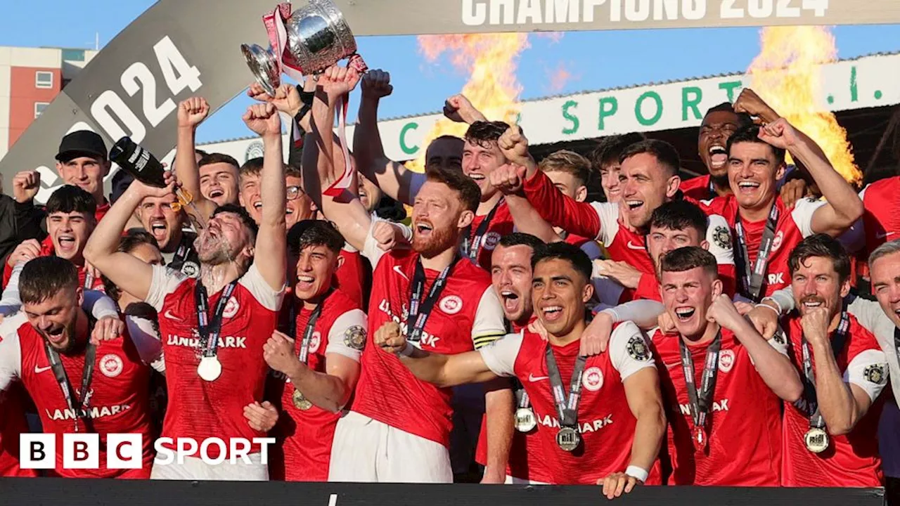 Irish Premiership: Larne lift Gibson Cup as Carrick secure Euro play-off