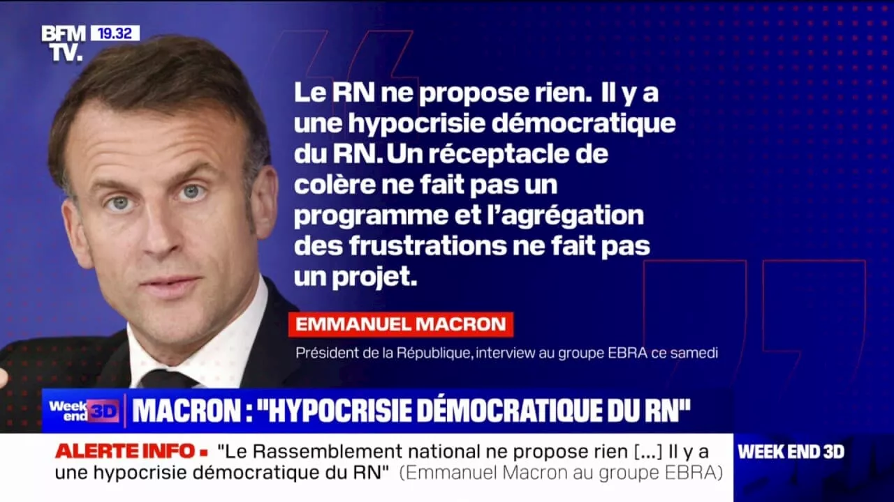 Élections européennes: 'Le RN ne propose rien', affirme Emmanuel Macron dans la presse