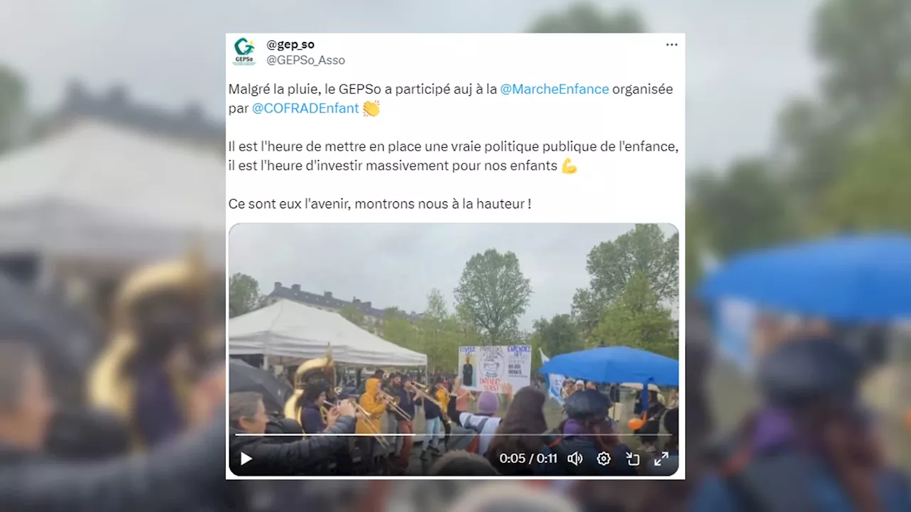 Paris: environ 200 personnes manifestent pour 'affirmer les droits de l'enfant'