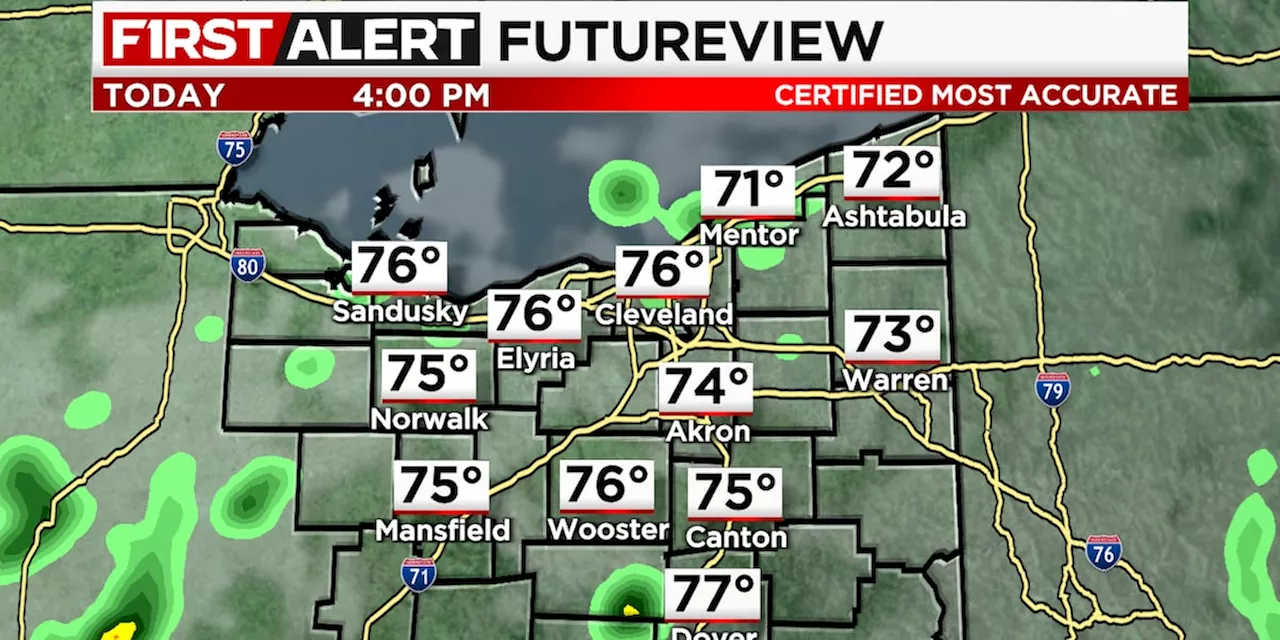 Northeast Ohio weather: Warm weekend ahead with scattered showers, storms