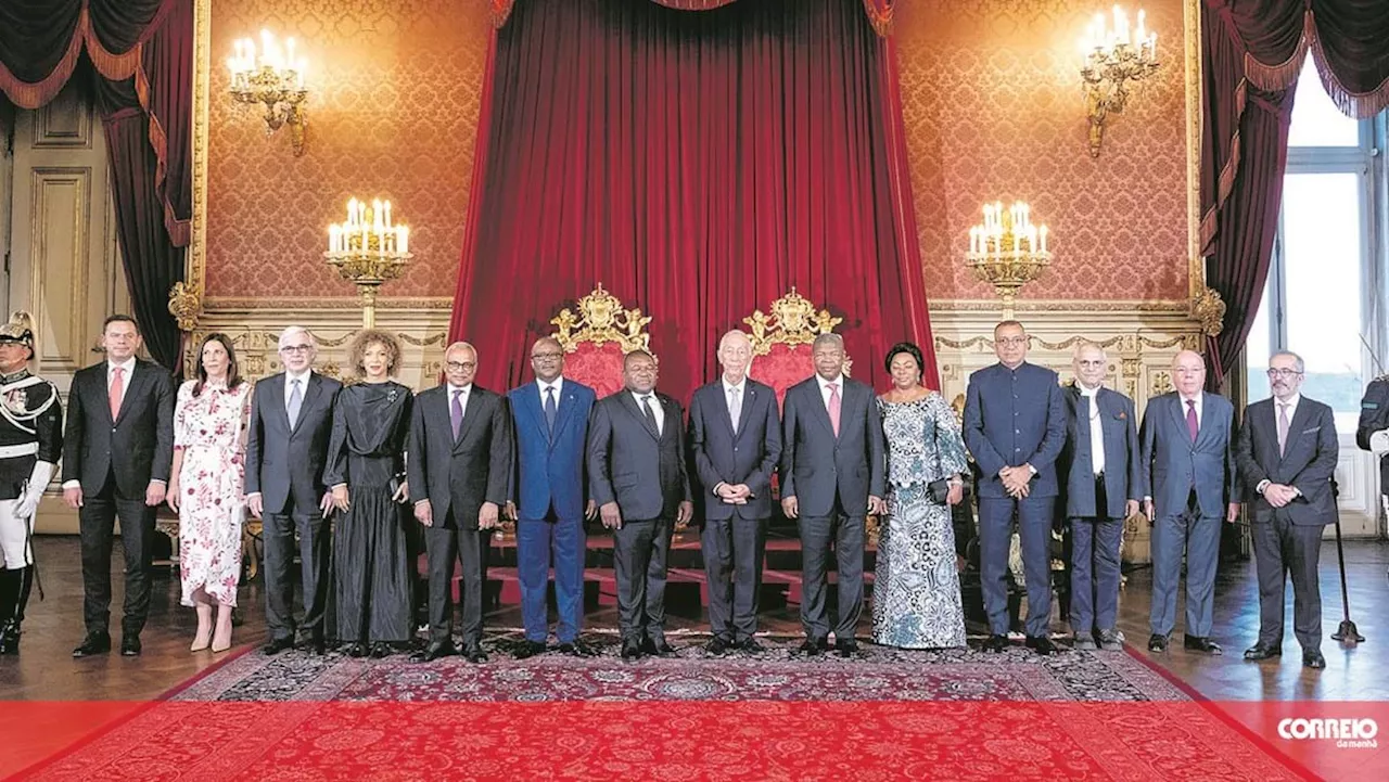 Presidente angolano reunido com Marcelo Rebelo de Sousa, Luís Montenegro, António Costa e Vasco Lourenço