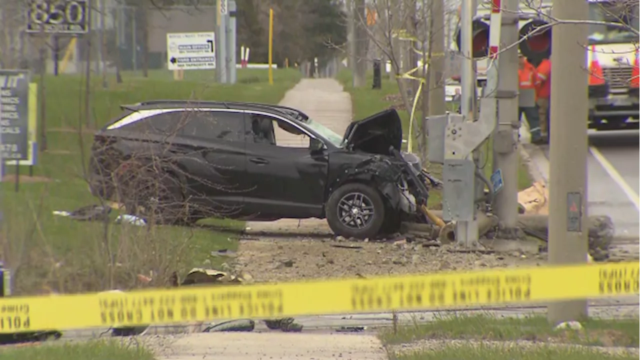 Man in life-threatening condition following single-vehicle Scarborough crash