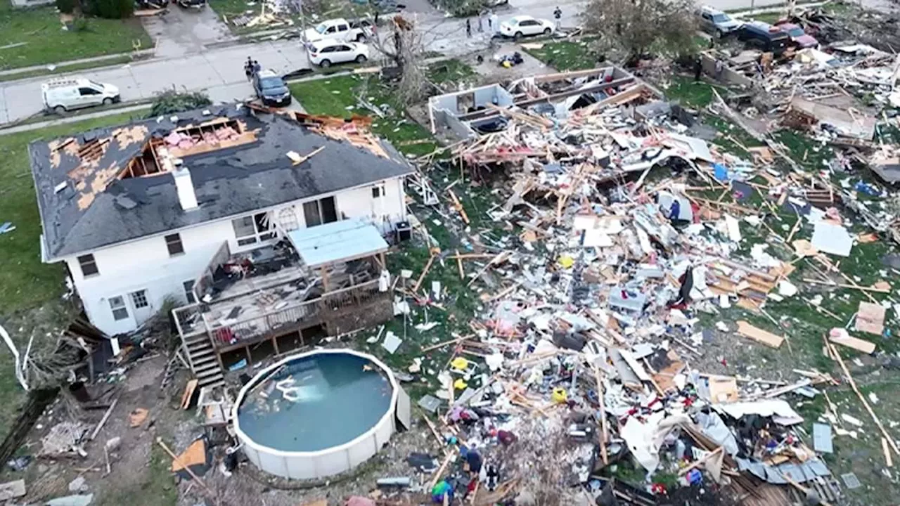 Devastating footage shows aftermath of tornadoes in Nebraska and Iowa