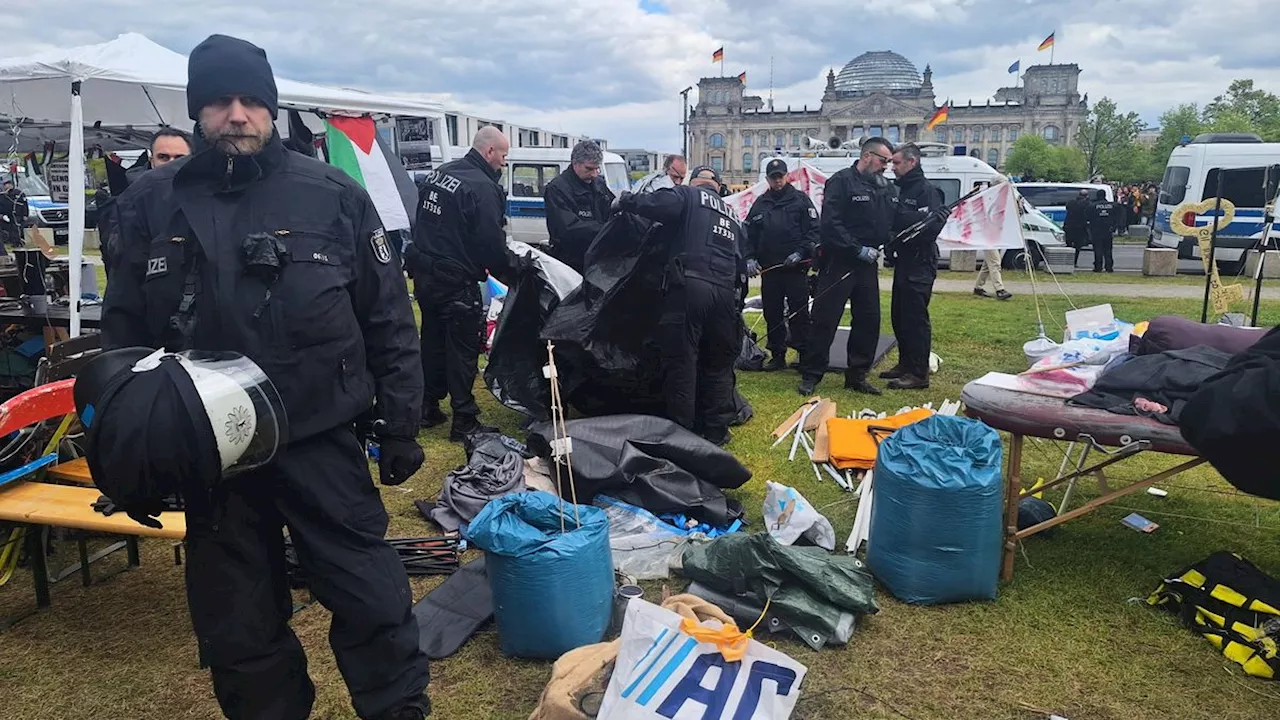 Nach Auflösung des Protestcamps: Propalästinensische Aktivisten setzen Aktionen in Berlin fort