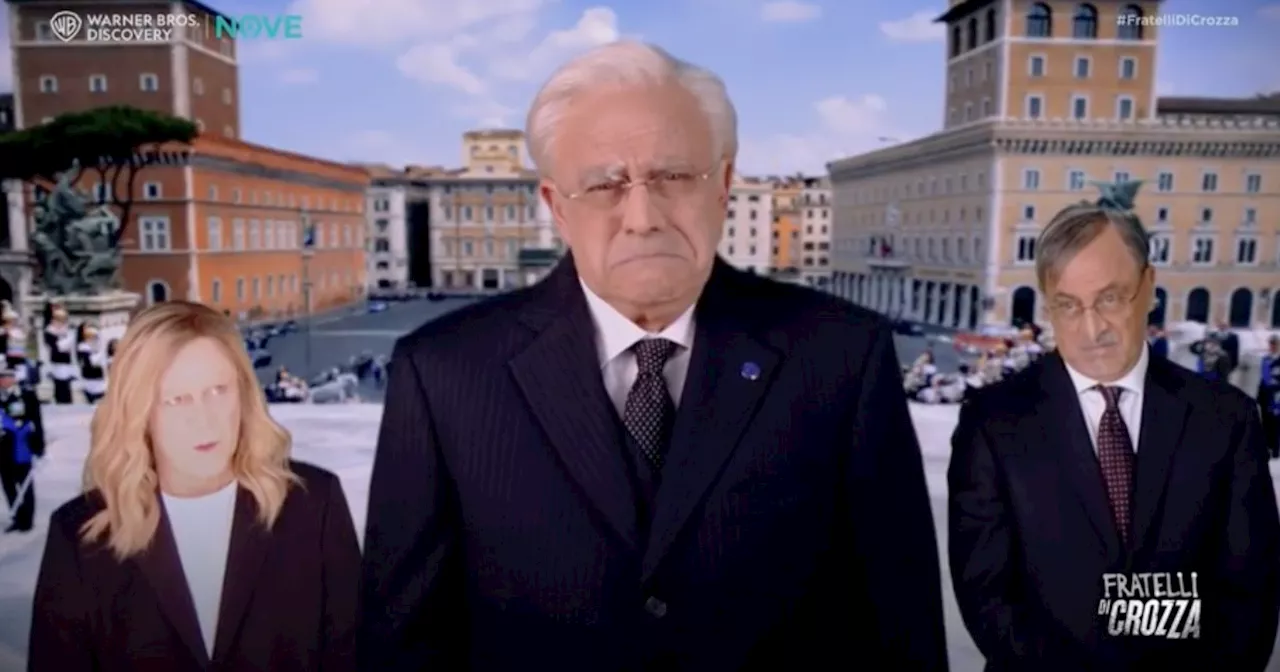 L’imbarazzo di Crozza Mattarella All’altare della Patria con Meloni e La Russa: “Che ci…