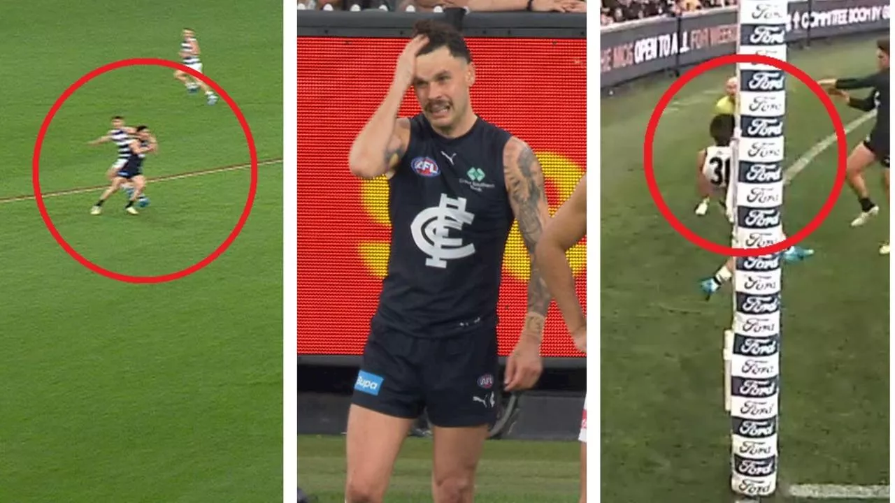 ‘Played for it and lost’: Blue accused of ‘going down easily’ after ‘extraordinary’ review call