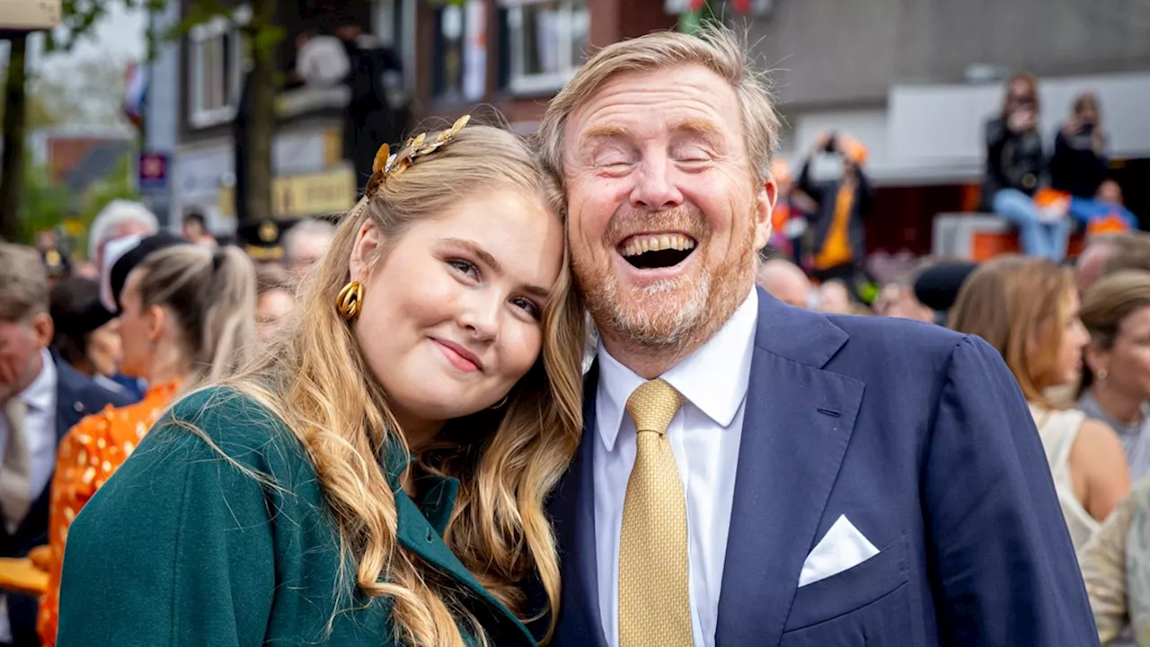 Crown Princess Catharina-Amalia cuddles up to father King Willem-Alexander for special milestone