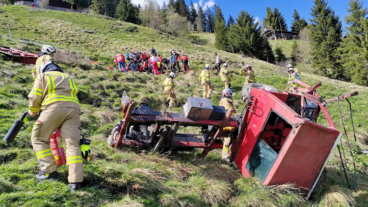 Fahrzeug stürzt 50 Meter ab – Lenker hat keine Chance