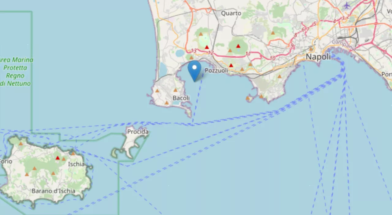 Terremoto Napoli oggi, scossa ai Campi Flegrei di magnitudo 3.9