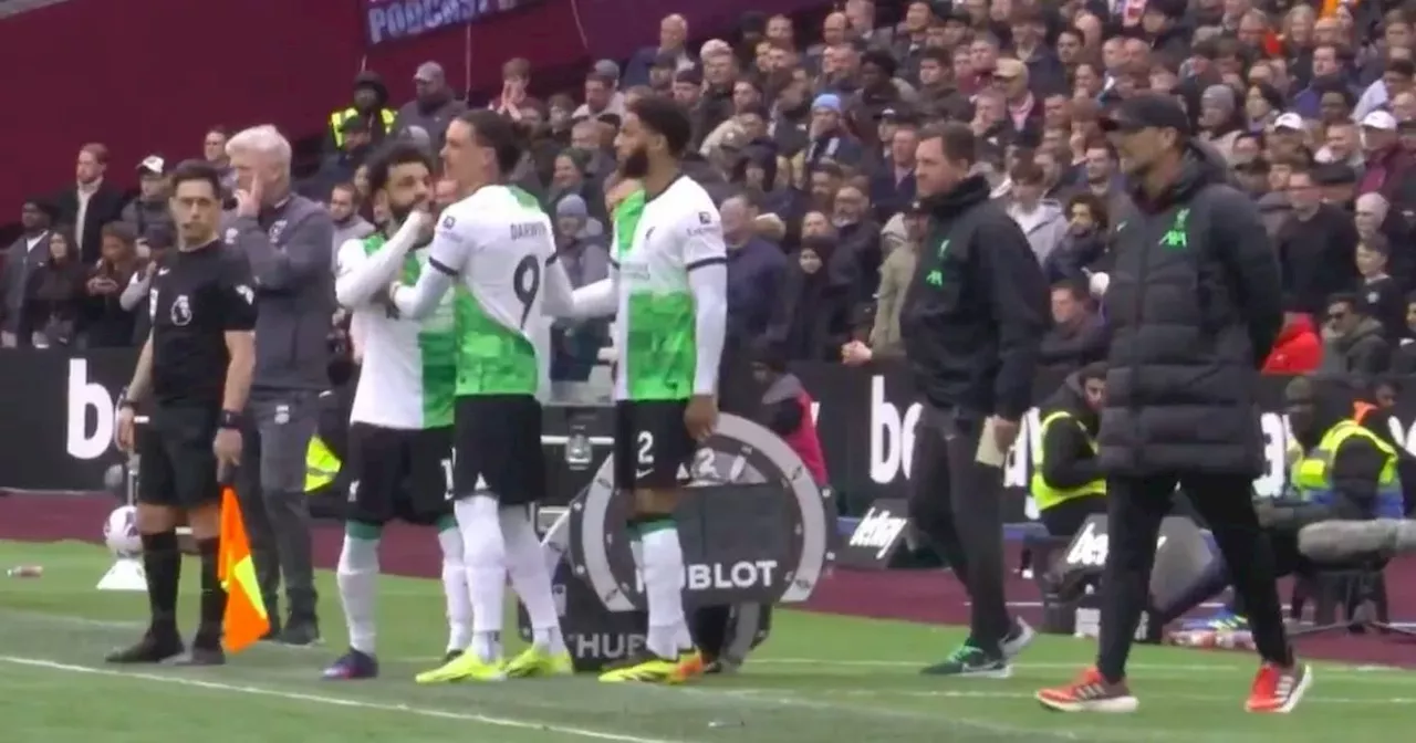 Mo Salah's reaction to row with Jurgen Klopp after final whistle speaks volumes