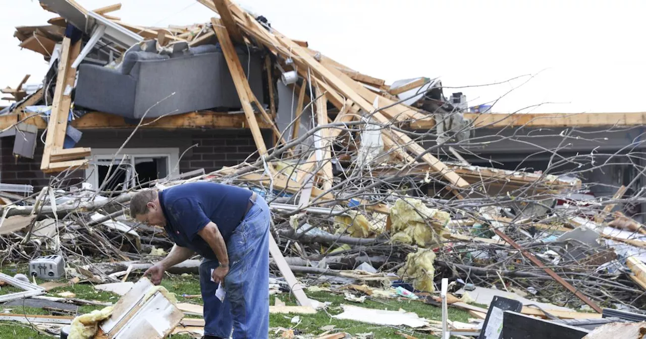 Tornadoes collapse buildings and level homes in Nebraska and Iowa